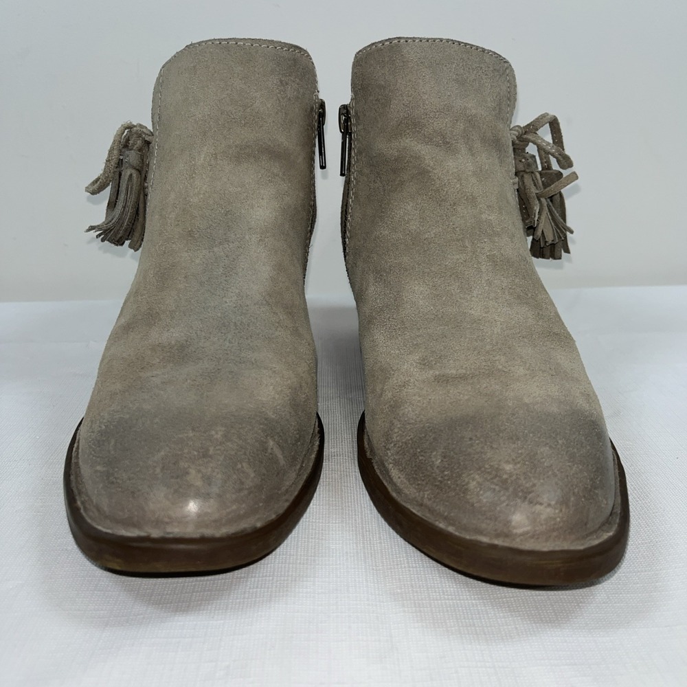 BORN Women's Monikah Tassel Bow Ankle Boots Booties Gray Suede 8M Preppy Stylish - Picture 2 of 16